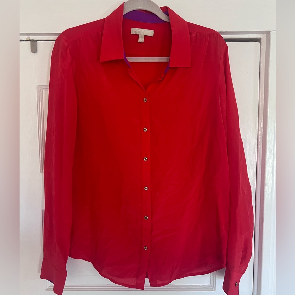 Banana republic Silk button down shirt